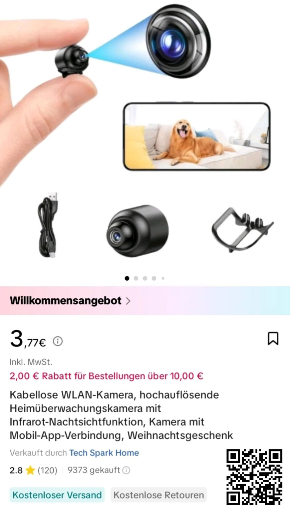 Kabellose Wlan-Kamera (Tiktok)