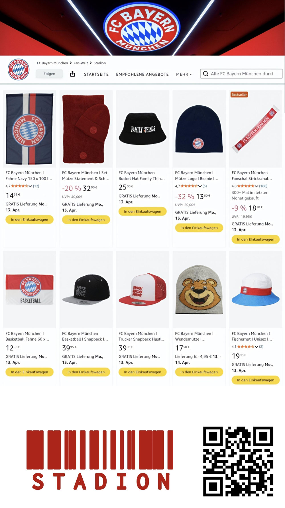 FC Bayern München Store, "Stadion"