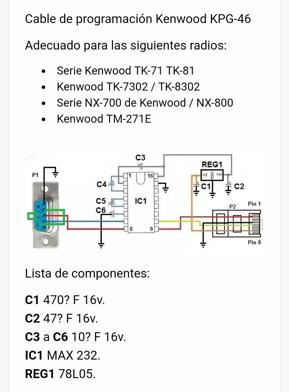 Para programar equipos Kenwood