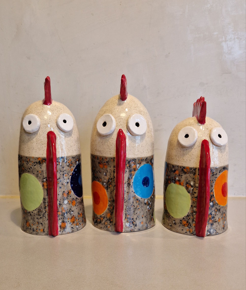 Vreemde vogels per set €75.