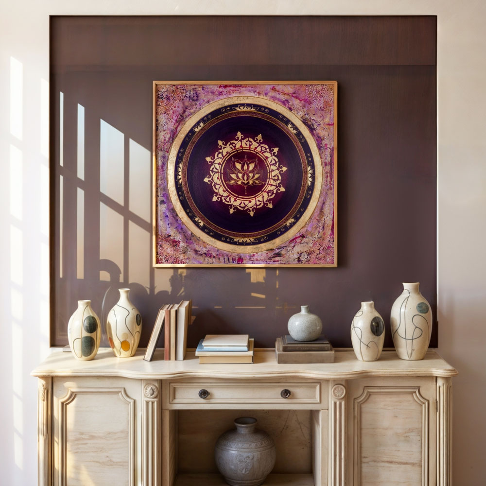 Der Lotus in seiner Kraft von Violett und Mangenta