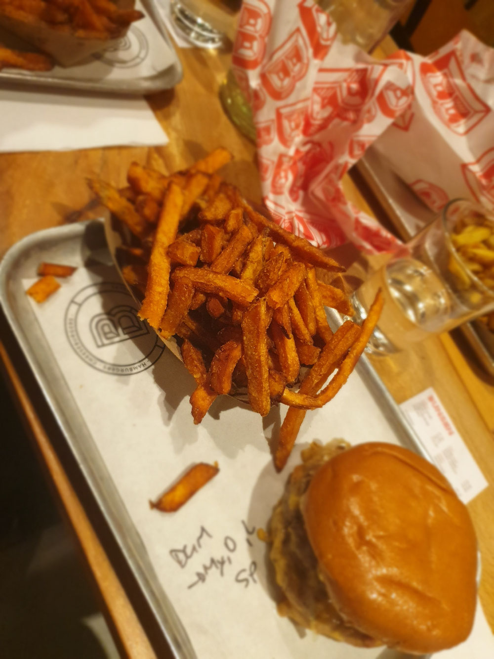 Bunsen - Double Cheeseburger w/ sweet potato fries - Best Burger in Town