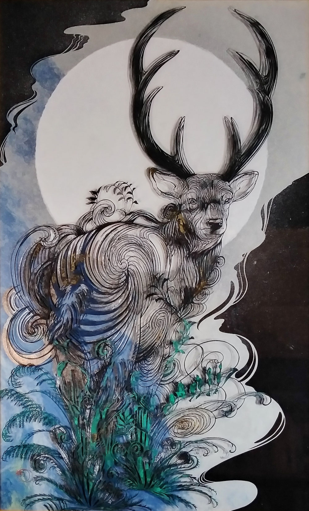 切り絵作品「去りゆく神へ」