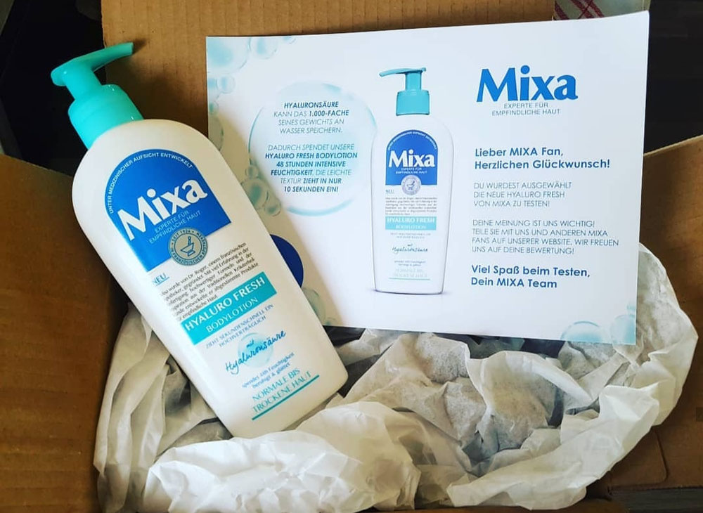 Eine Bodylotion auf Mixa Seite gewonnen
