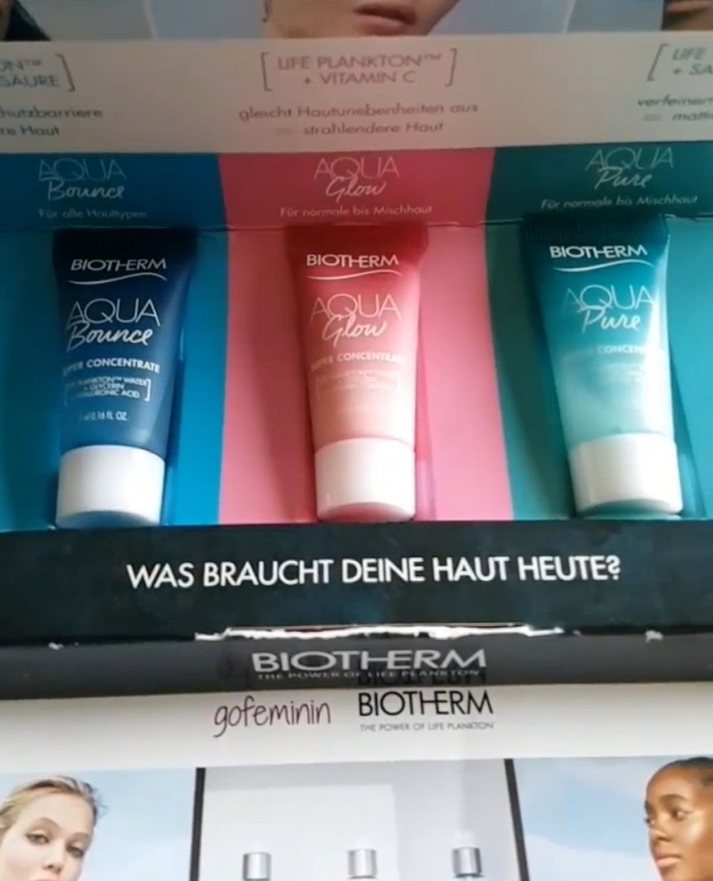 Neue Aqua-Biotherm Produkte auf Gofeminin Seite gewonnen