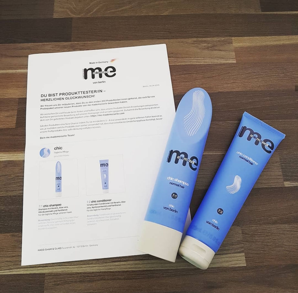 MeMademoisell Haar Produkte gewonnen auf der Seite von MeMademoisell