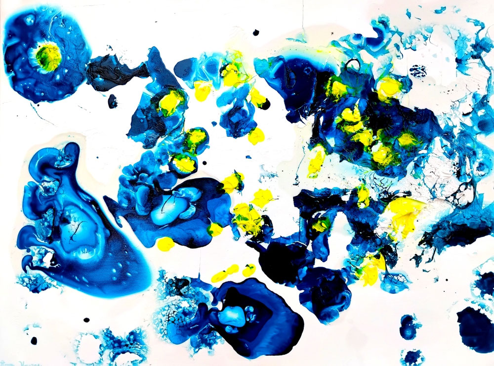 Anne Herzog, Waves, 70 x50 cm, mixed media, 2026.