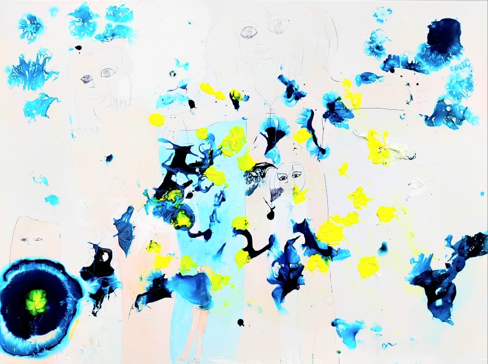Anne Herzog, Family Women Portract, mixed media, 70cmx50cm, France, 2026
