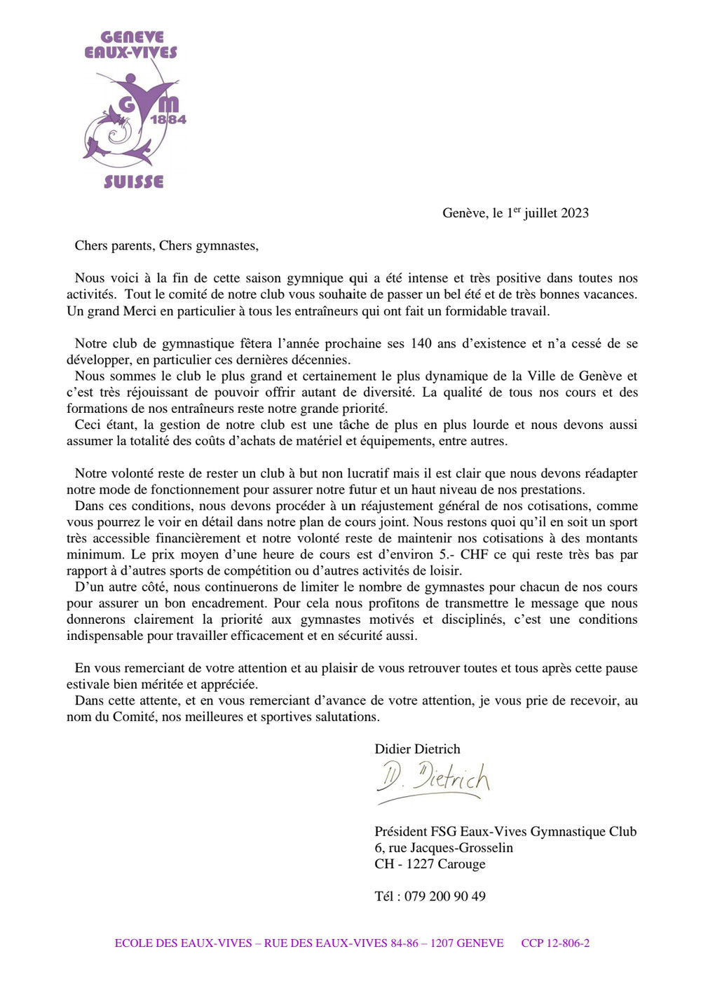 Lettre d'information 2023-2024 