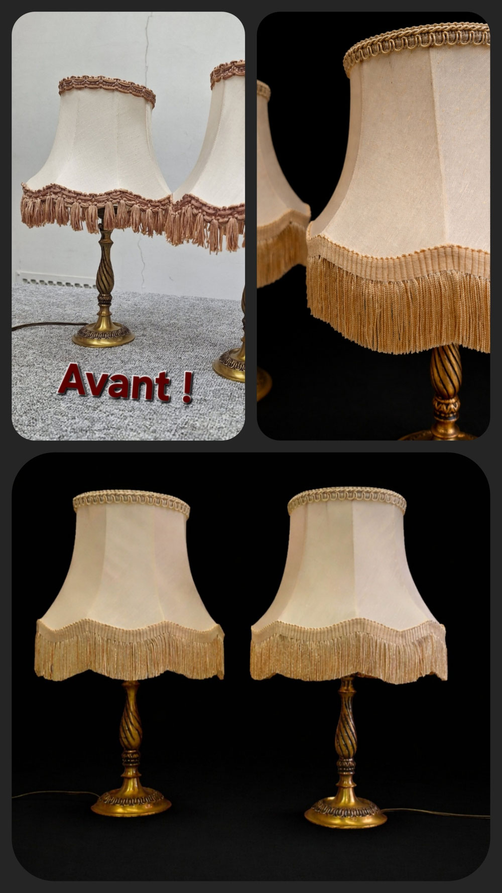Rénovation d’abat-jour.
