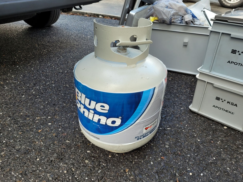 Selbst die Gasflaschen in den USA sind dick