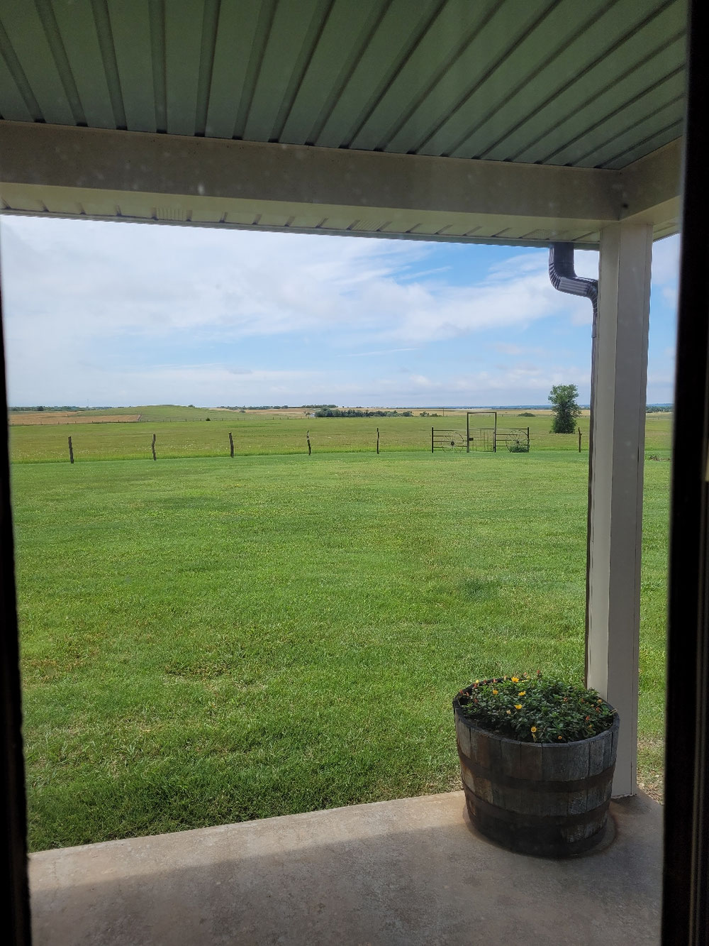 Der Blick von der Veranda ins nichts...