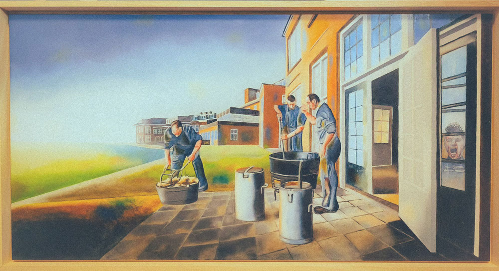 De gaarkeuken, olieverf op paneel 80X40