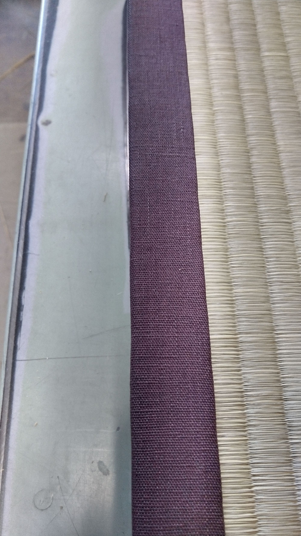 畳縁は、麻縁栗茶色を使用しました。