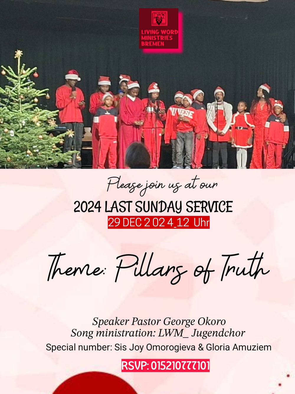 Sunday 29.12.2024 Service