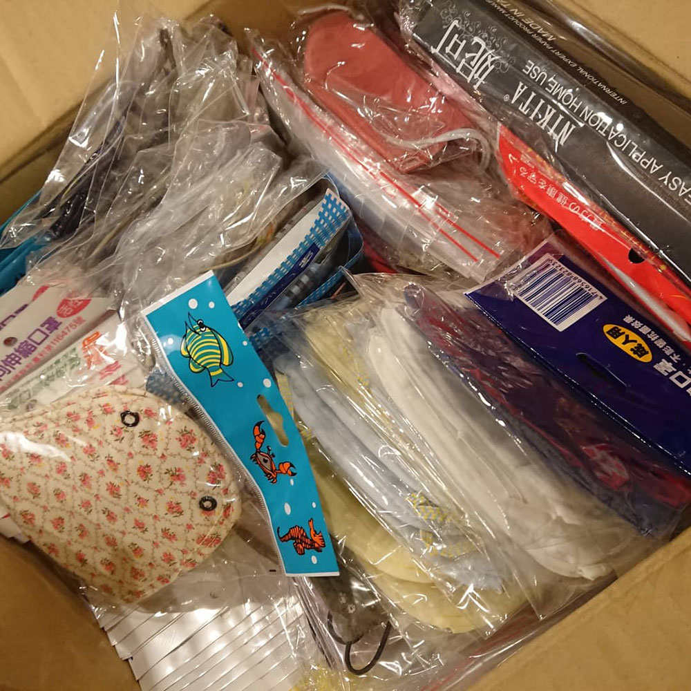 お取引先のclub sashiko tiwan様から日本の現状をきいたと暖かい贈り物が4月24日届きました！