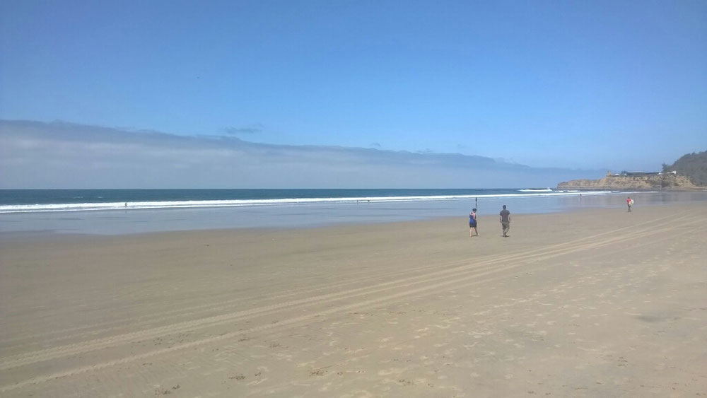 Unser Strand direkt am Hostel
