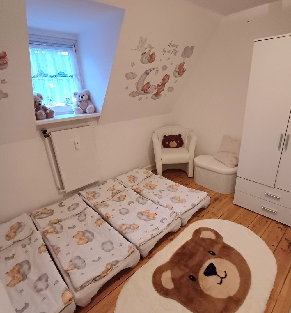 Hier träumt die Teddybärenbande 
