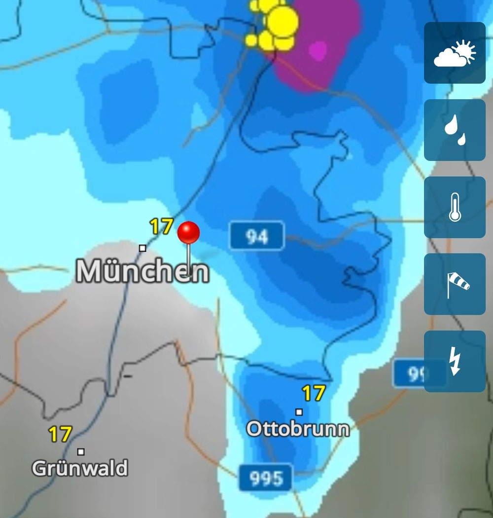 Ankunft Regen