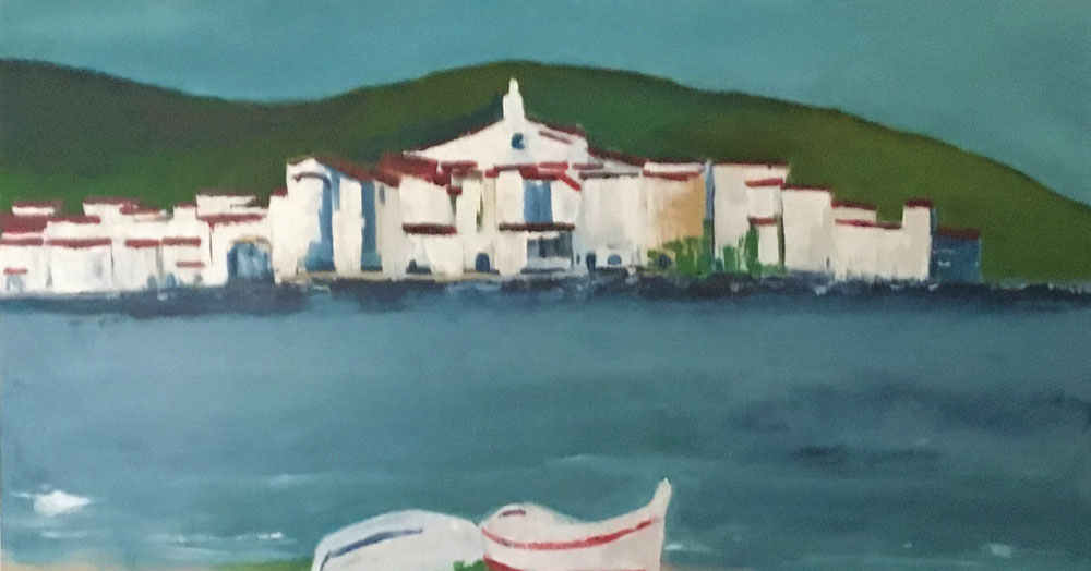 großes Bild von Cadaques 150x80 von Petra Mönkemöller