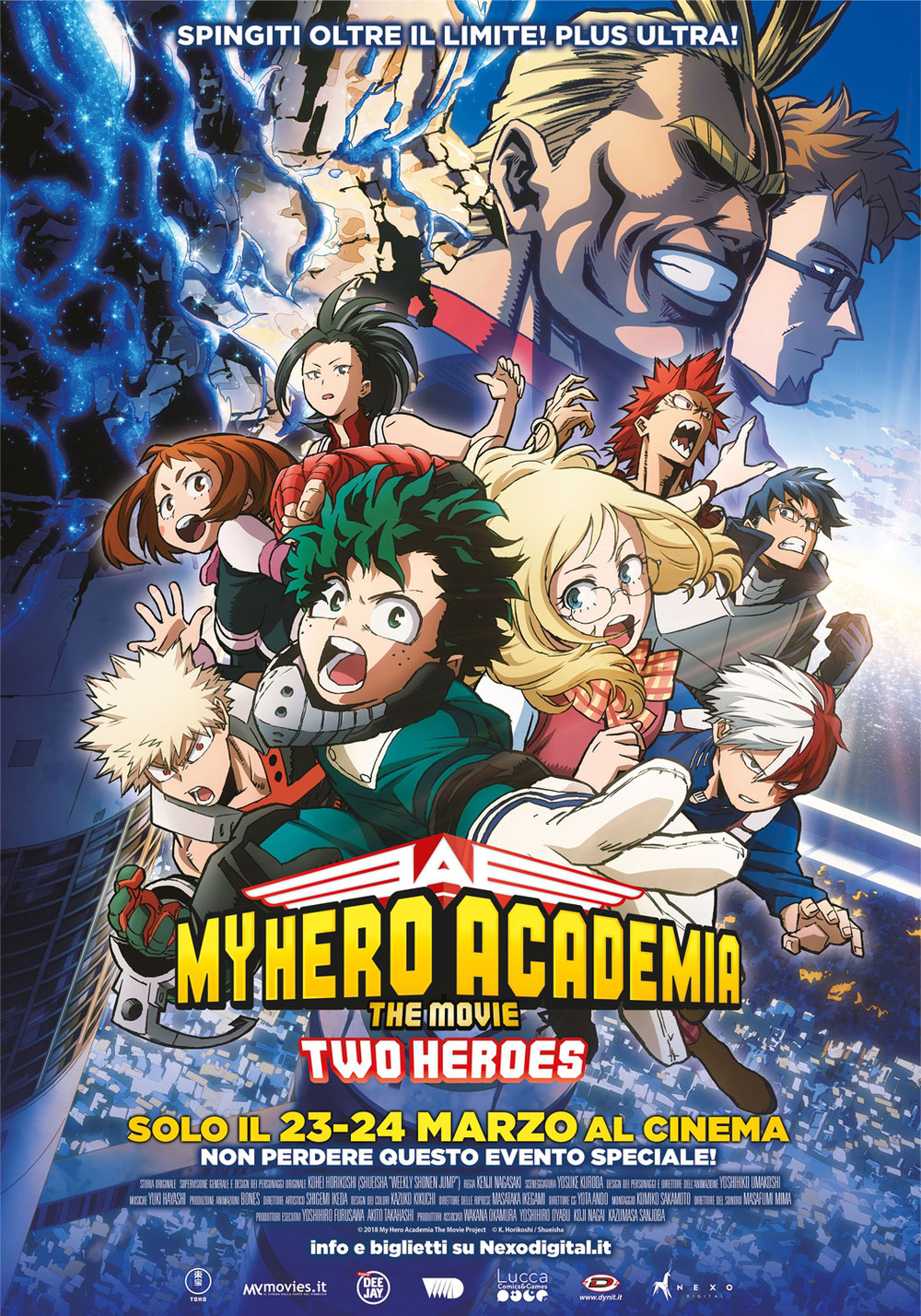 Il film "My Hero Academia the Movie: Two Heroes" andrà in onda in 1^TV