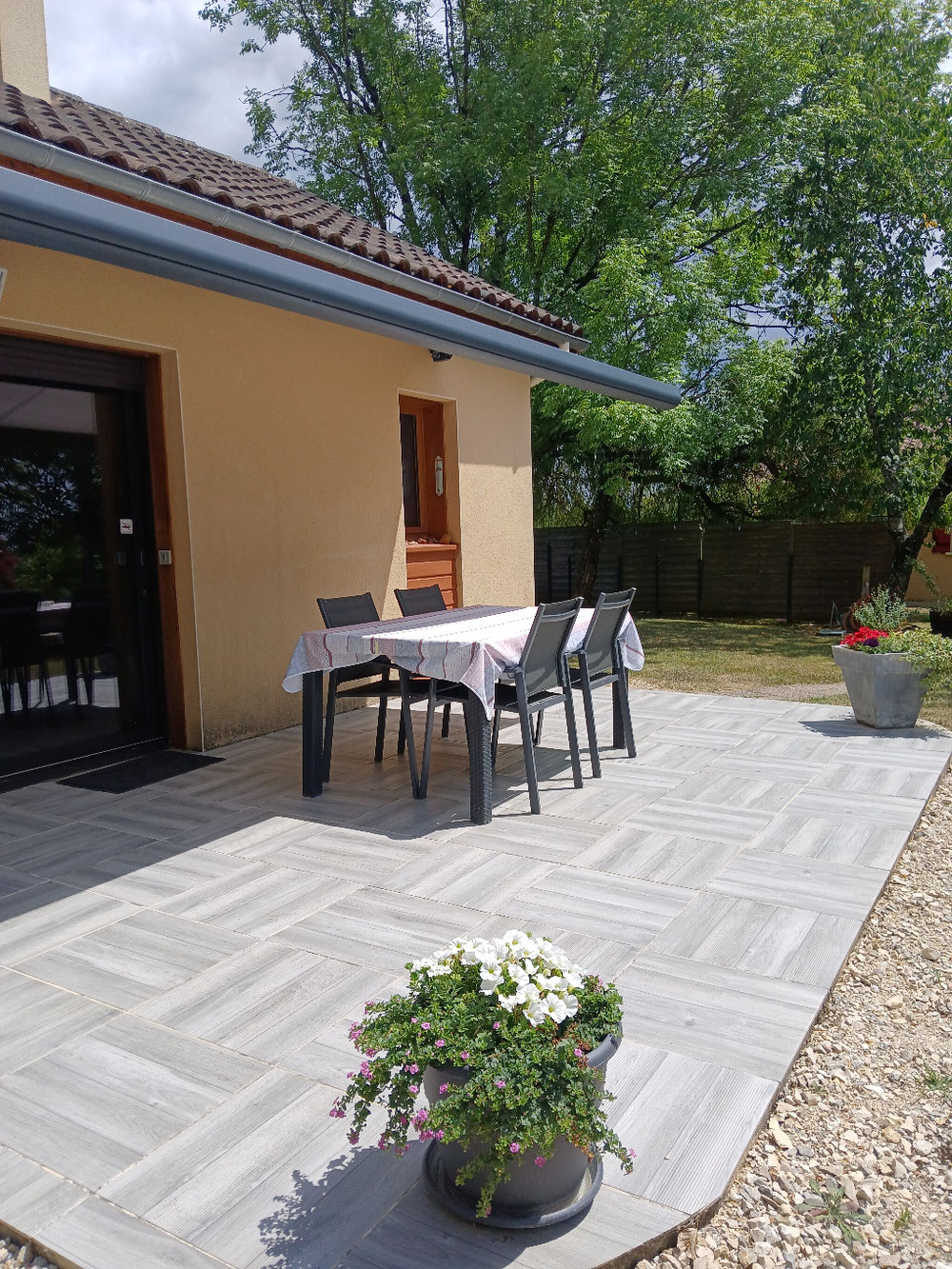Terrasse avec store banne 