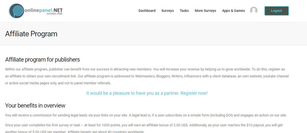 OnlinePanel.net Affiliate Program