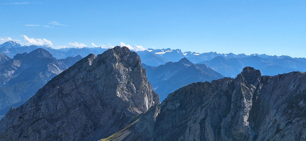 Rückblick von der Nördlichen Linderspitze