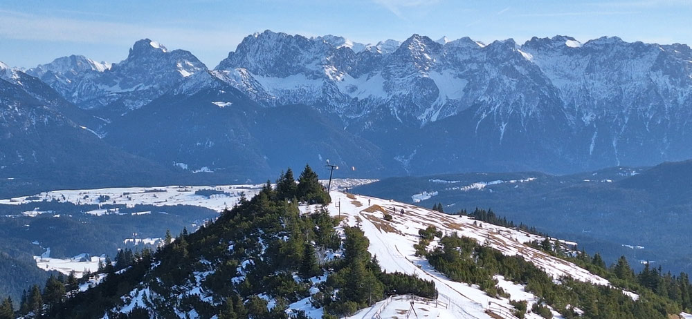 Blick vom Wankhaus aufs Karwendel