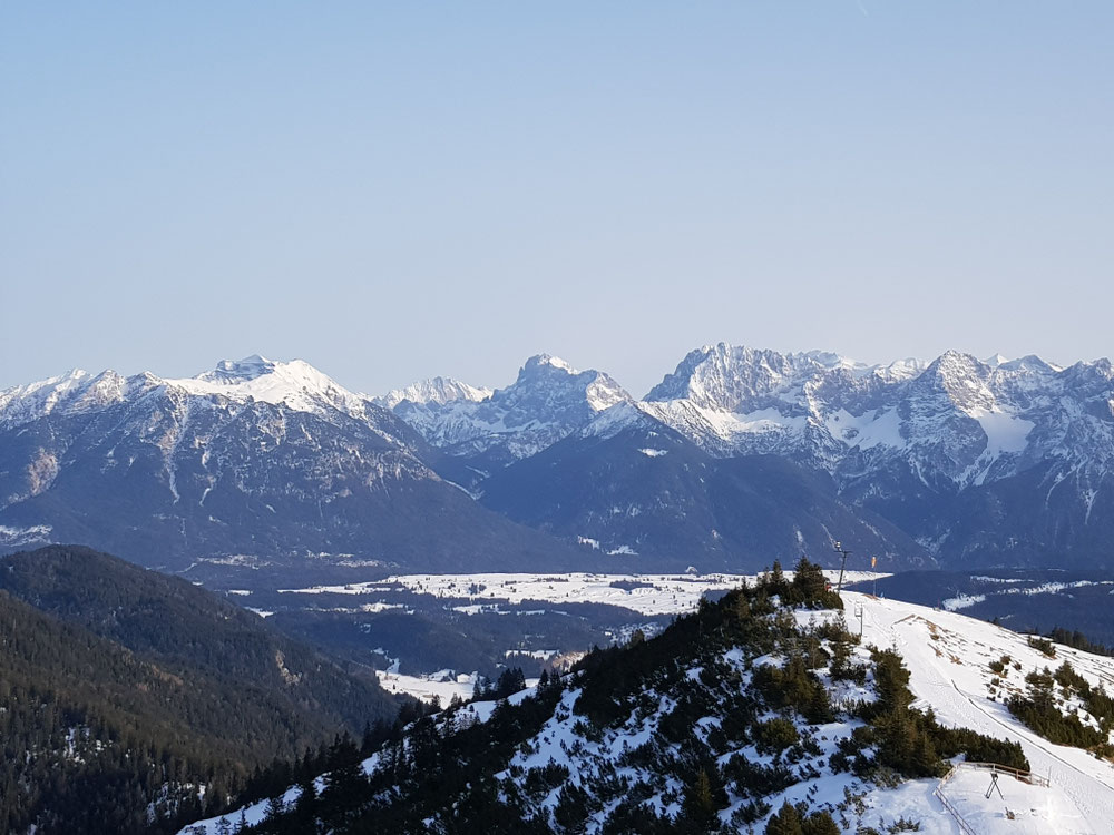 Blick vom Wankhaus in Richtung Karwendel