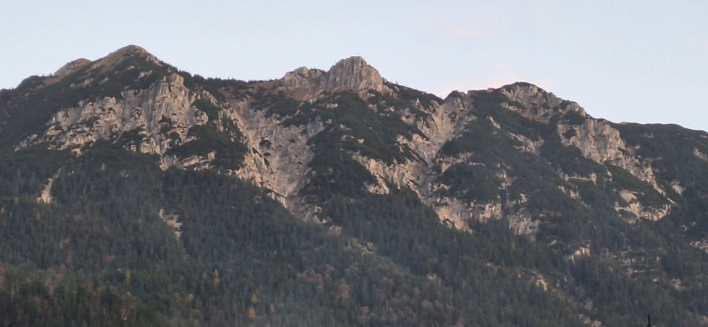 Die drei Gipfel von Krün gesehen 
