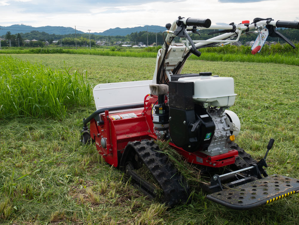 プロ仕様の機械で力強く草を刈る様子（イメージ）