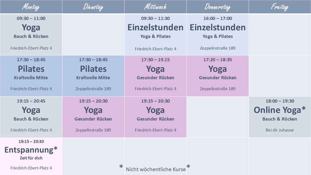Kursplan Yoga Pilates Entspannung Heidelberg Soma Yoga Soma Heidelberg Rückenyoga Yoga Heidelberg