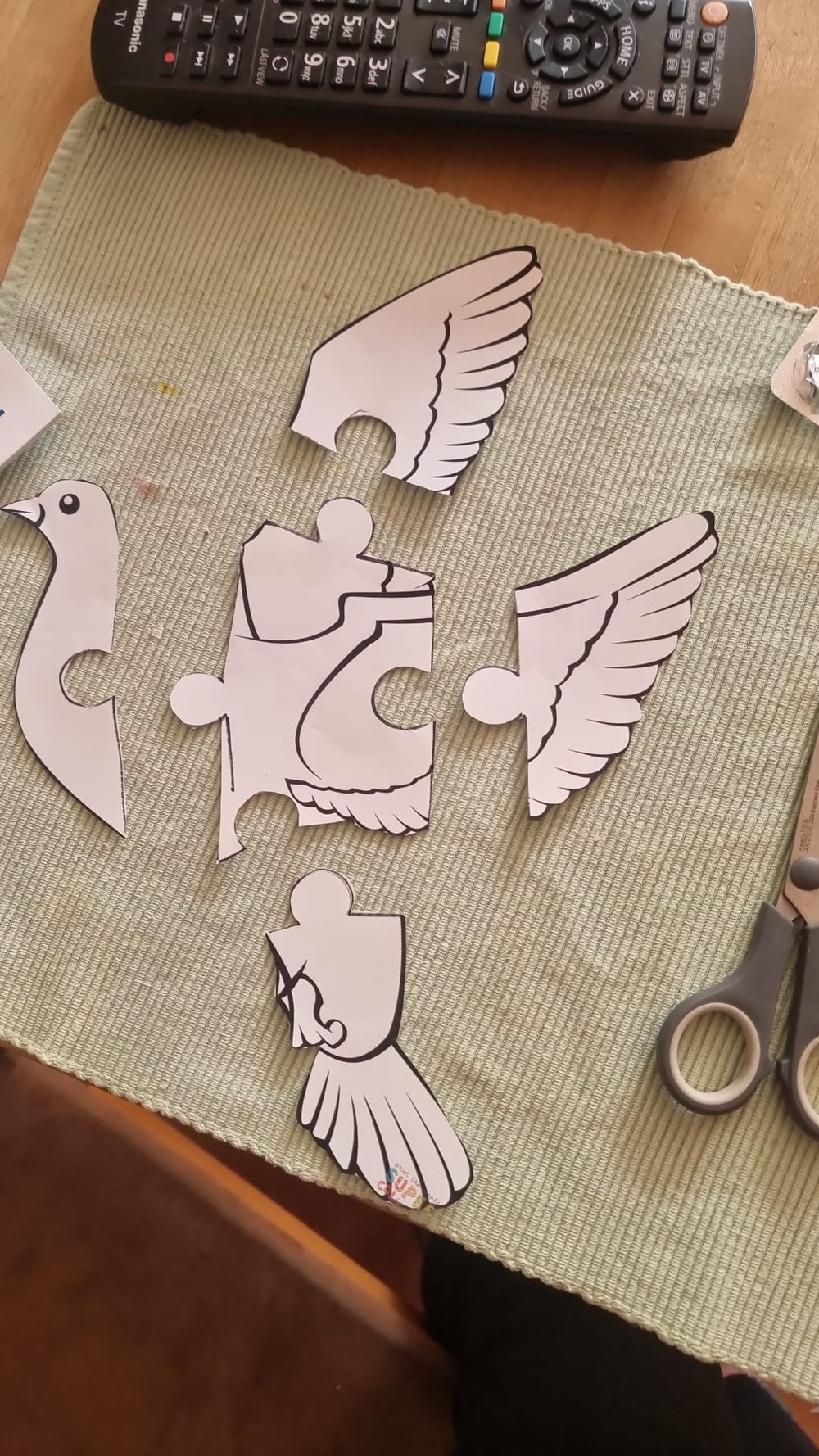 Eine Puzzle-Taube