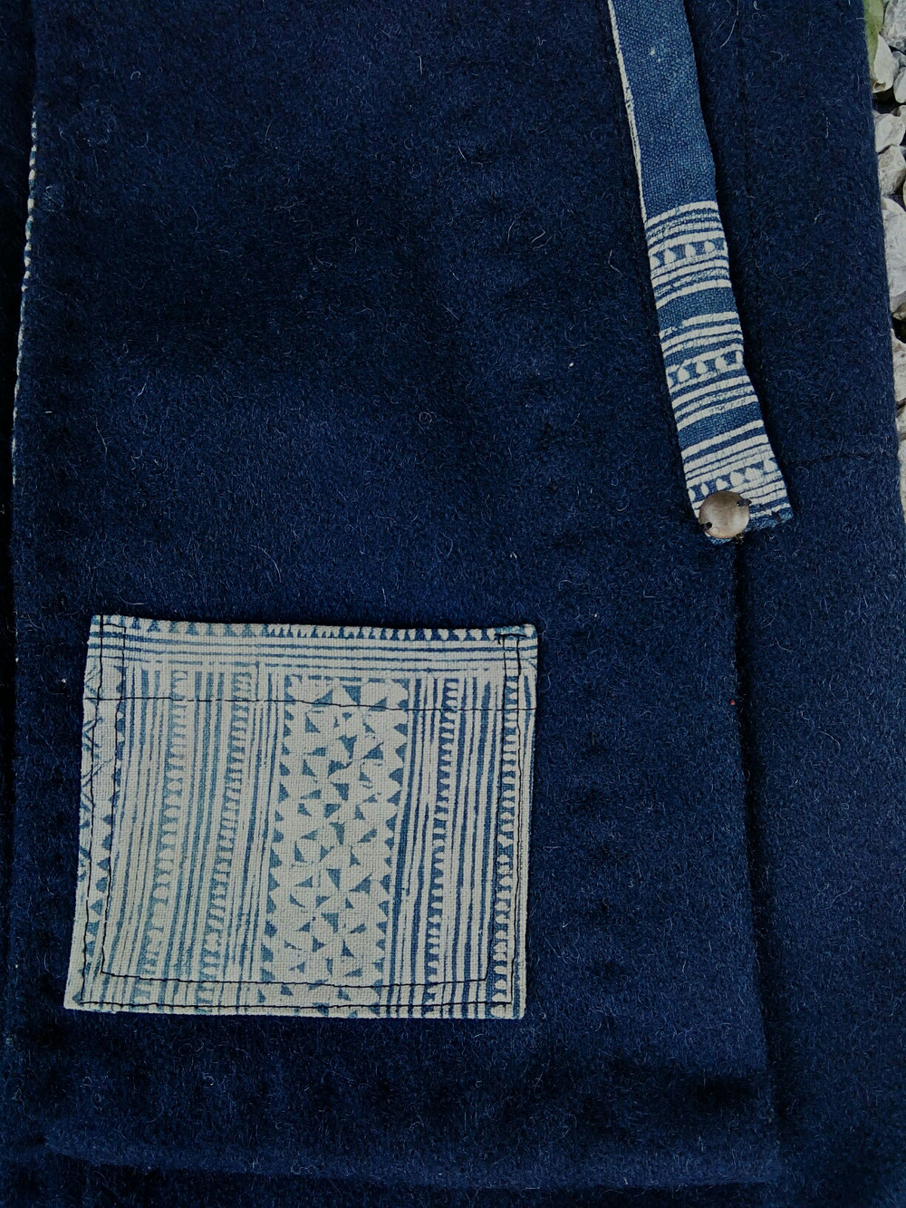 Square Wool Vest 01(pocket details)