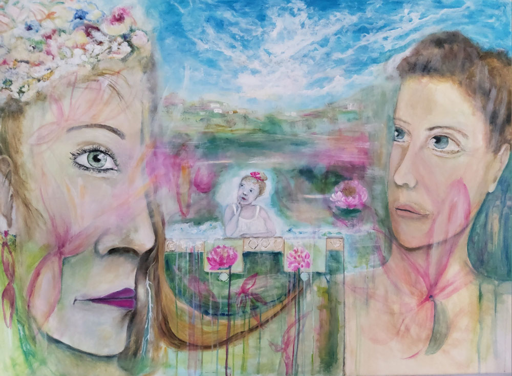 Love is in the air - Acryl auf 100 x 140 cm Leinwand