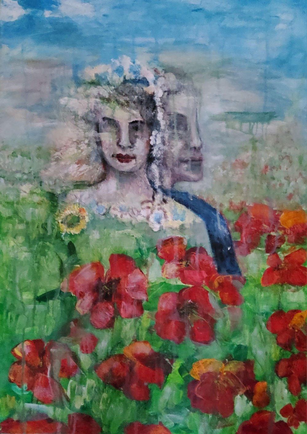 Brautpaar - Acryl auf 50 x 70 cm Leinwand