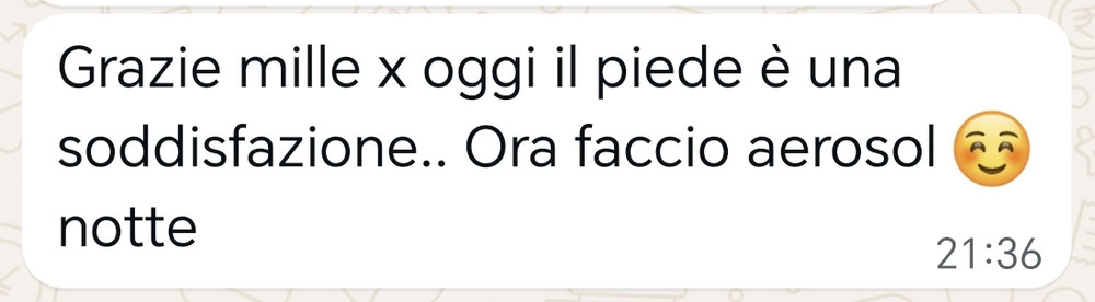 Testimonianza post Esperienza Angelica in studio: dolore al piede sparito