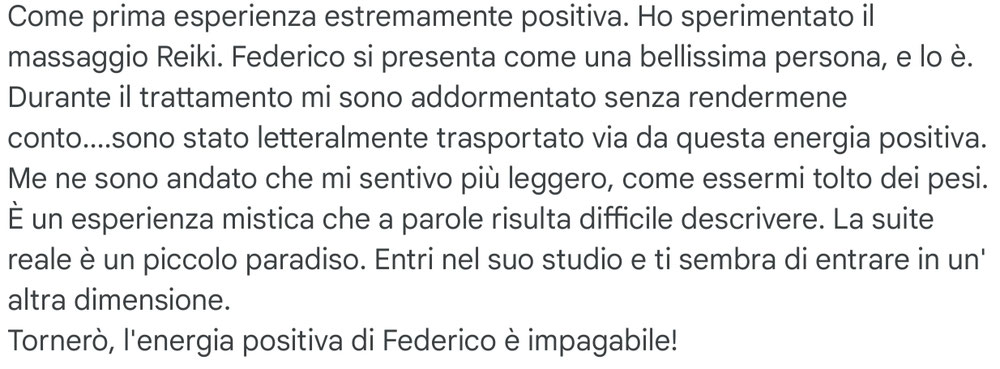 Nuovo cliente - Recensione su google