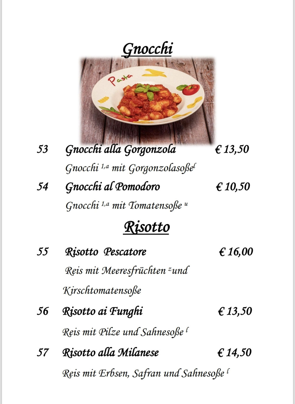 Gnocchi/Risotto