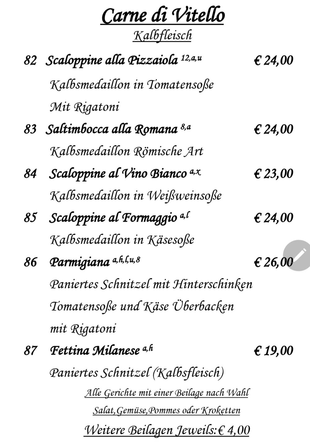 Kalbsfleisch 