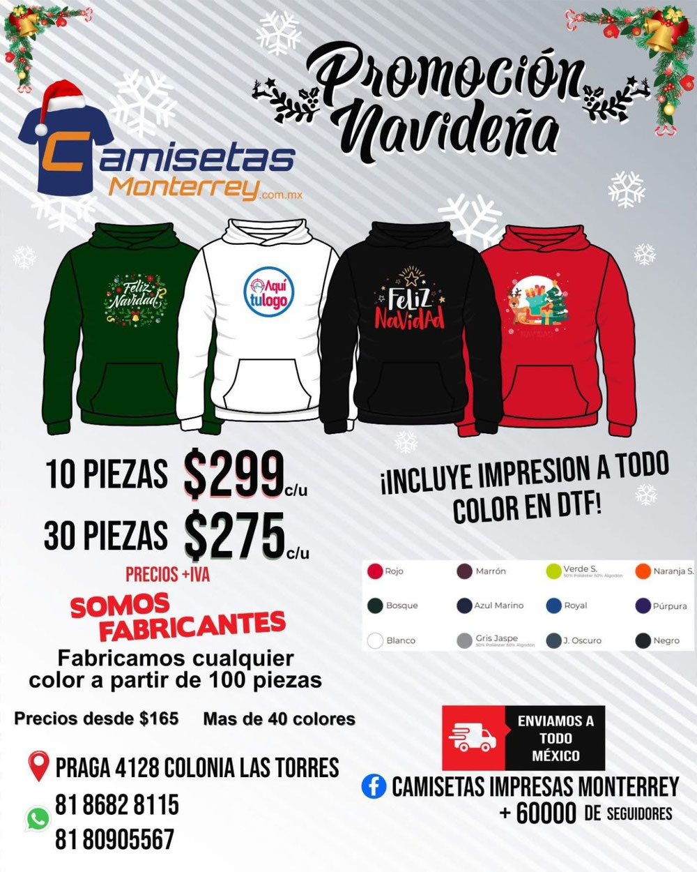 Sudadera impresa a todo color con dtf enviamos a todo México estamos en Monterrey 