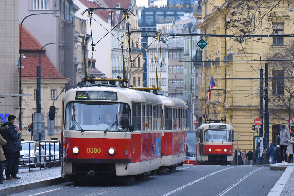 DPP Prague 8386-* Tatra T3R.P tram set