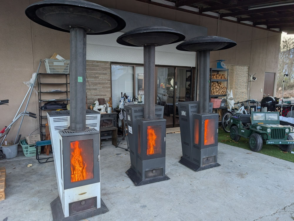 能登半島地震の時に無償貸出していたパティオ（屋外無電源ペレットストーブ）3台入荷