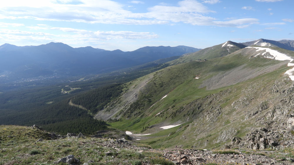 Blick hinüber zum Skigebiet von Beckenridge