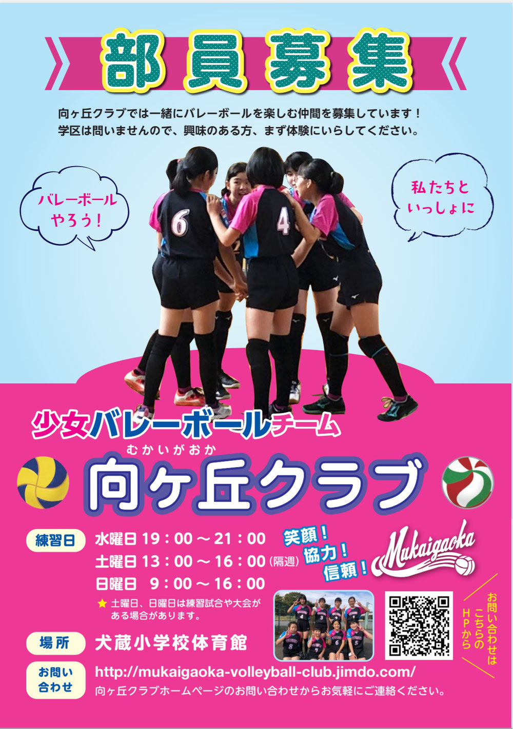 スケジュール 川崎市小学生バレーボール 向ヶ丘クラブ メンバー募集中