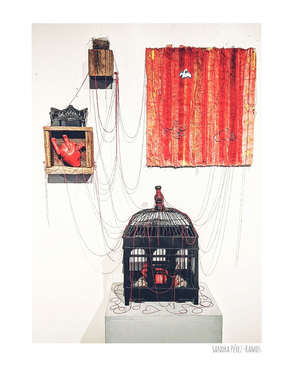 Love Fufú. Fiber arts, assemblage, installation. 3'x 6'. Sandra Pérez-Ramos. 2022.