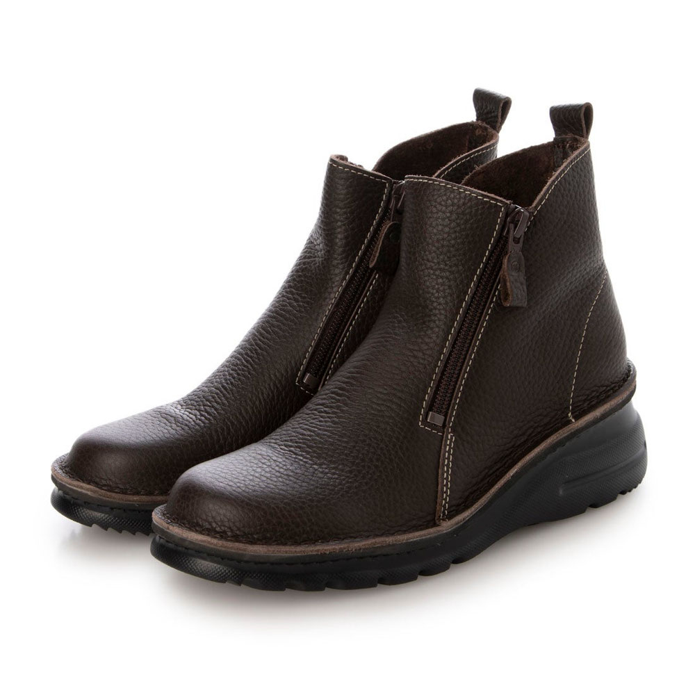 Millasports ダブルジッパーブーツ  6−MA28  ¥16,280（税込）⇒SALE ¥11,396（税込）シボ感のある上品なシンプルなカジュアルブーツ、ゆったり目で楽に履いて頂けるブーツ。