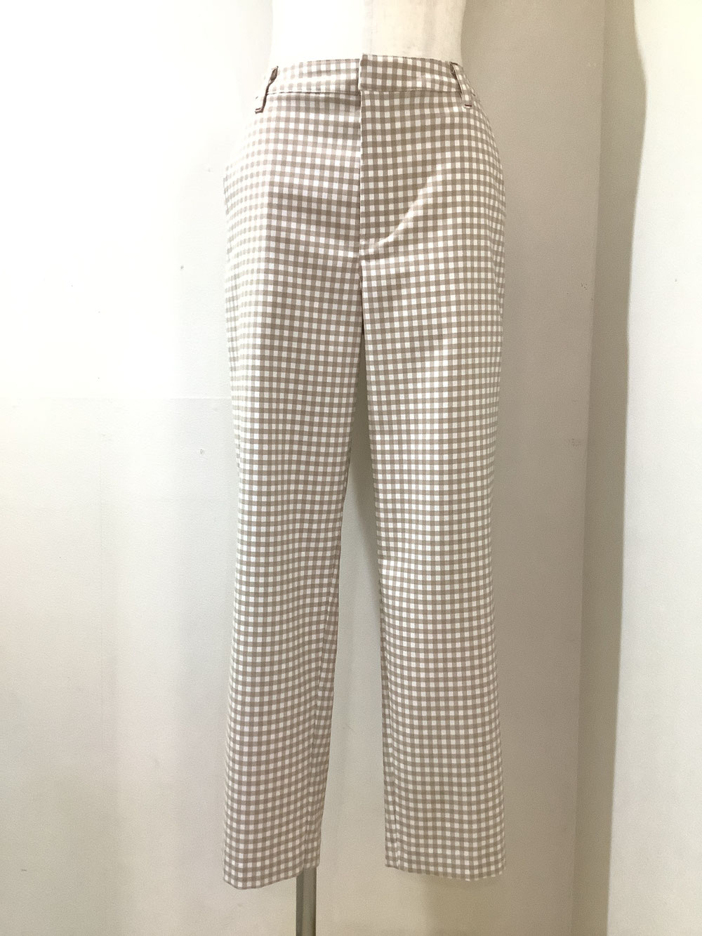 ルールド（Lourdes）71−PS29 ベージュ/白チェックパンツ  ¥21,780（税込）
