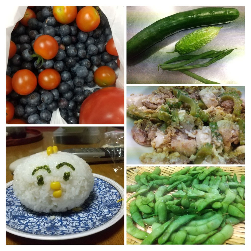 野菜や果物🎵うちでできたり、いただいたり🎵 旬が食べられて 贅沢👏